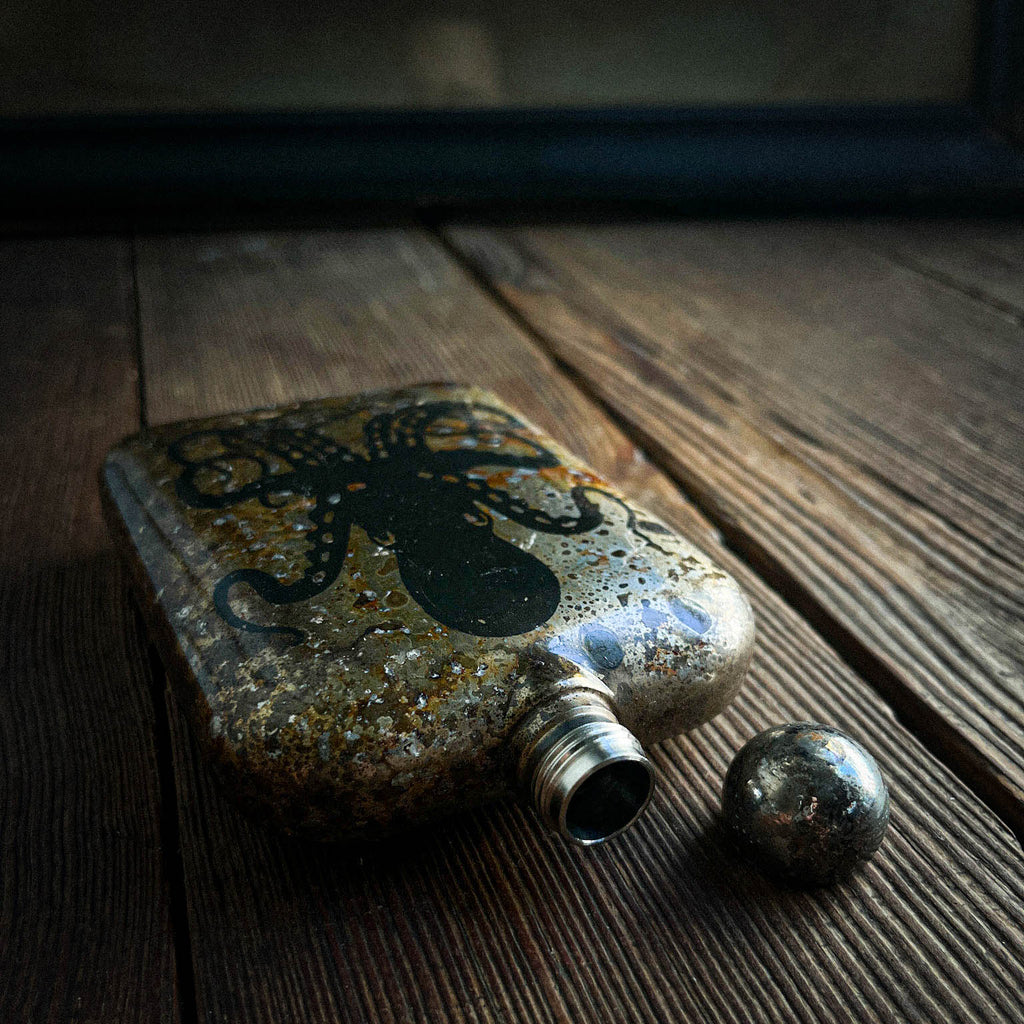 SEA MONSTER WHISKEY FLASK