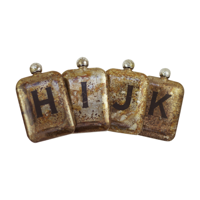INITIAL WHISKEY FLASK