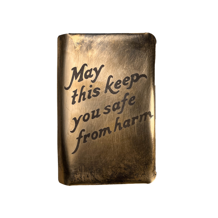 MAY THIS KEEP YOU BRASS HEART SHIELD BIBLE